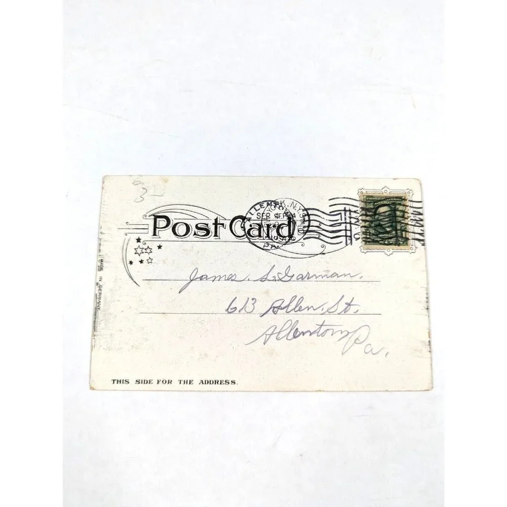 Vintage Postcard Williamsburg Bridge New York City Posted Stamped 1907‎ USA